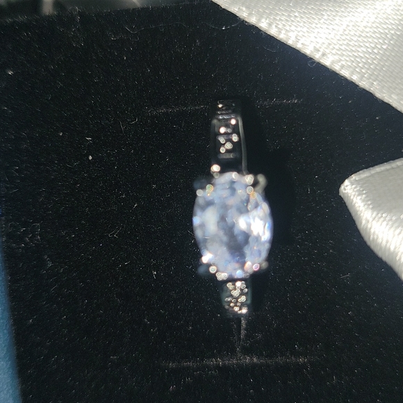 Cubic zirconia 16mm-20mm sterling silver rings - Picture 2 of 2